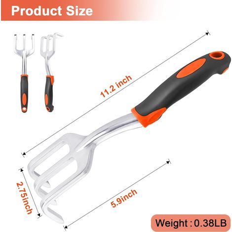 Rastrello manuale resistente, coltivatore, attrezzo da giardinaggio, artiglio ergonomico per diserbo e allentamento - ALTRO (1/3)