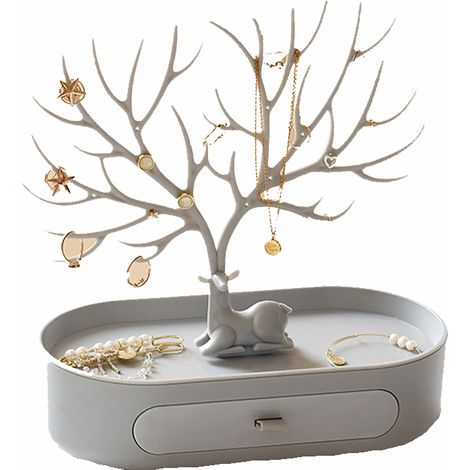 Présentoir à bijoux Fawn - Grau mit Schublade - Présentoir à bijoux Fawn - Grau mit Schublade (1/5)