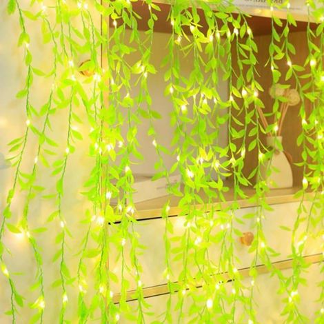 Guirlande Lumineuse Extérieure - Lierre Artificiel 100 LED 10 M - Solaire IP65 - Pour Balcon Jardin Mariage Noël - 1 Pièce (1/5)