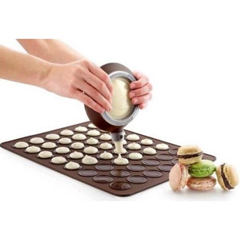 Silicone Macaron Pâtisserie Four Moule de cuisson Feuille Tapis DIY 48 Cavity MACARON (1/5)