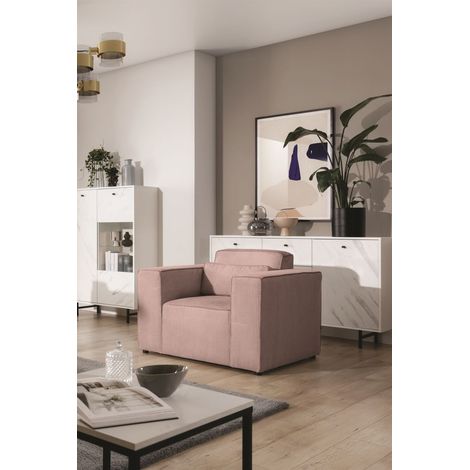 Sessel Designersessel WALDO in Stoff Poso Altrosa (1/5)