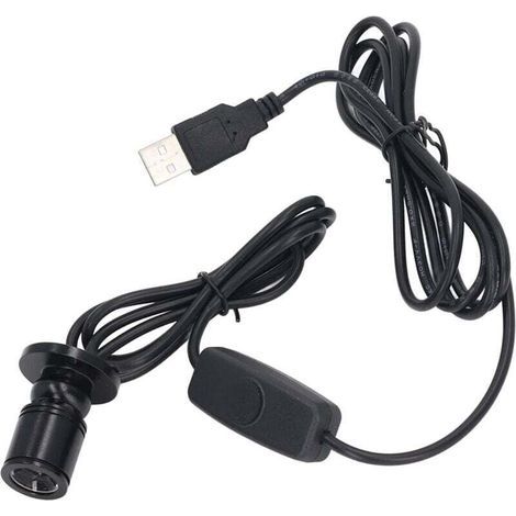 Mini faretti LED, installazione aperta, dimmerabili, luce brillante e compatta, mini faretti USB 5V, protezione per gli occhi con cavo per installazioni fai-da-te e vetrine (luce bianca positiva) (1/4)