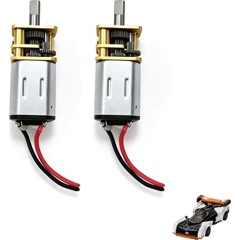2 Pack N20 Gear Motor (5V 40RPM) Miniature DC Reduction Motor with High Torque and Low Speed Rotation for Robots, Smart Cars and DIY Projects Multiple Speeds (1/5)