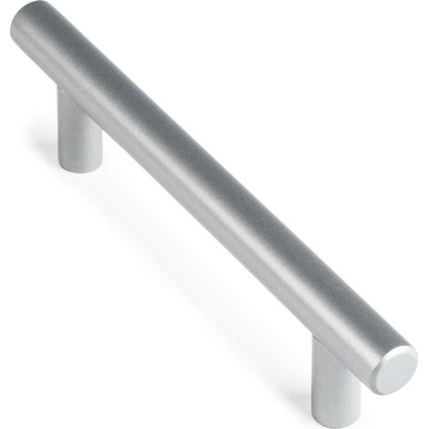 Tirador de Asa para Mueble en Acero Inox  Acabado en Aluminio  Distancia Entrepuntos: 96 mm  Medidas 1361232 mm  Incluye Tornillos M4  1 Unidad -