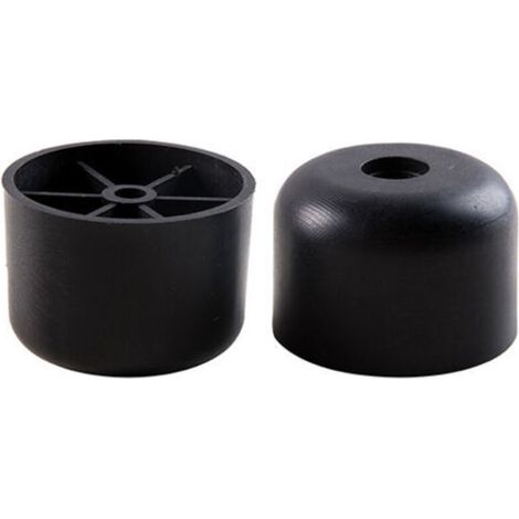Black Color 12 PCS Plastic Furniture Feet, Height 25 mm, Round Furniture Legs for Sofa (1/5)