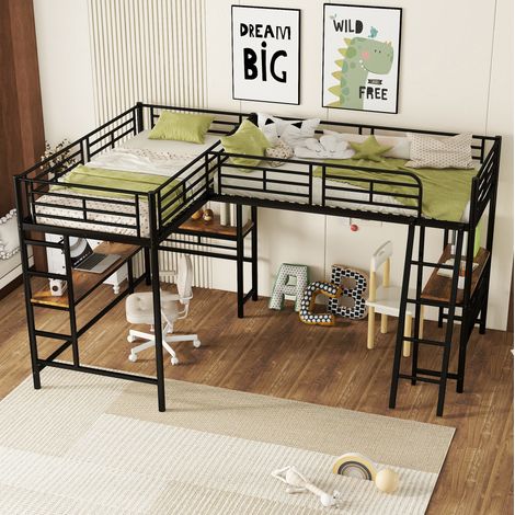 letto 90x200 con scrivania salvaspazio scala doppia OKMYHOME (1/5)