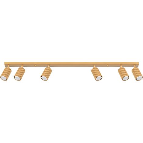 Spot Lampe Aluminium verstellbar in Gold GU10 länglich Modern (1/5)