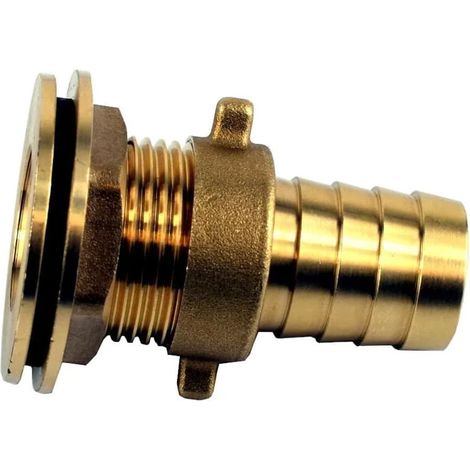 Raccord de Cuve en Laiton 1 Pouce avec Embout 25mm pour Récupérateur d'Eau (1/5)