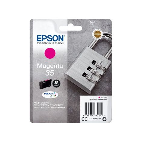 Cartucho de impresora epson original 35 lock magenta 650 páginas 9.1ml (C13T35834010)