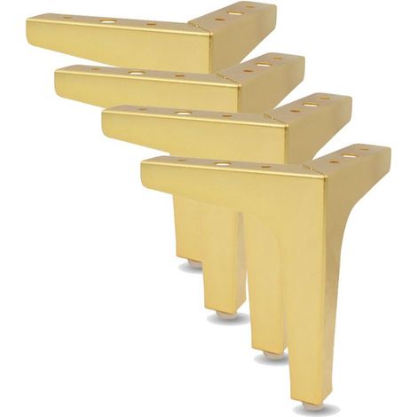 Piedini per mobili，10 cm，Argento，4 pezzi (1/5)