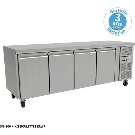 Table réfrigérée positive 511 L - 4 portes sans dosseret - Furnotel