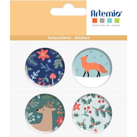 4 Stickers Noël en métal (1/4)
