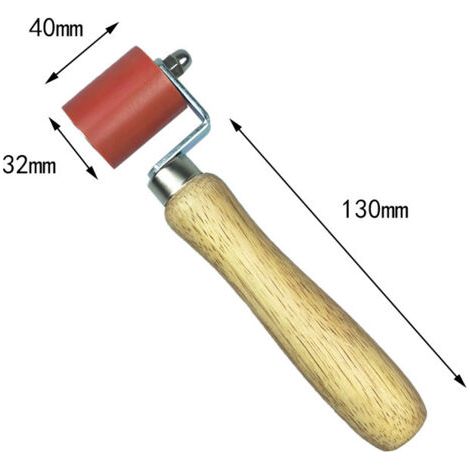 Rouleau de pression manuel en silicone, accessoires pour chalumeau de soudage, manche en bois pour rouleaux (1/2)