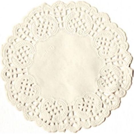 40 napperons en papier blancs Ø 9 cm (1/3)