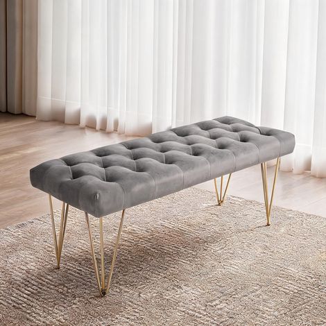 Table de chevet en velours métal mousse 116 x 445 x 49 cm (1/5)