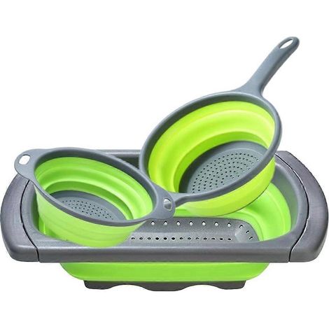 Égouttoir pliable en silicone pour cuisine, passoire portable pour fruits et légumes (1/5)