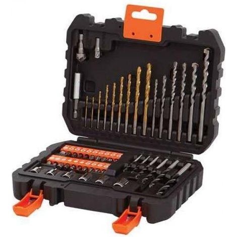 BLACK+DECKER A7188-XJ Set 50 Pezzi Forare Avvitare Punte Inserti Bussole Custodia