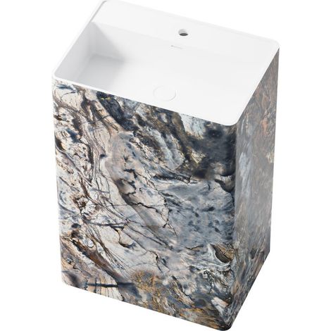 Steinberg Serie 540 Lavabo de pedestal, de pie, angular, con