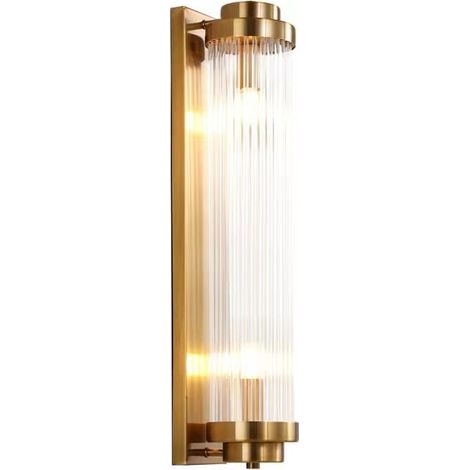 Ionic Brass – Moderne Säulenwandleuchte, 40 cm, 2 x E14, Messing (1/5)