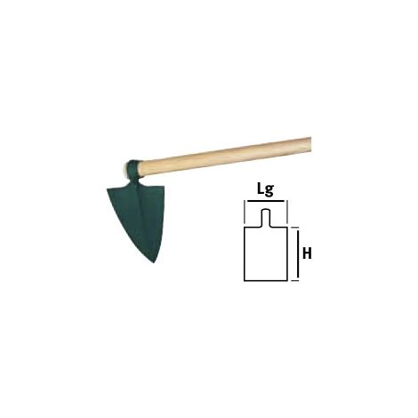 Sape Sartène douille ovale 1,1 kg - 24 cm Duopro sans manche - Leborgne
