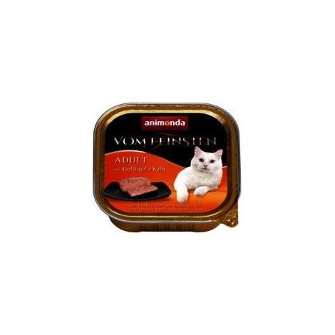 Cibo umido per gatti Animonda Vom Feinsten Adult Poultry con vitello 32x100g