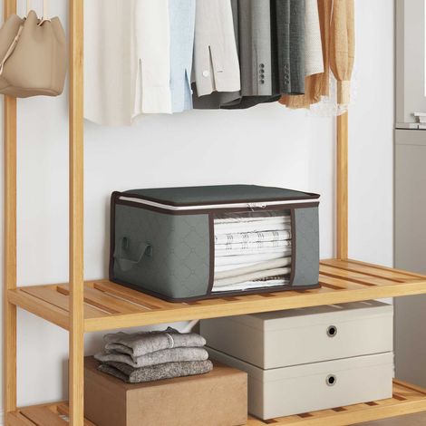 vidaXL Caja de almacenamiento con ventana lateral transparente 2 uds. (1/5)