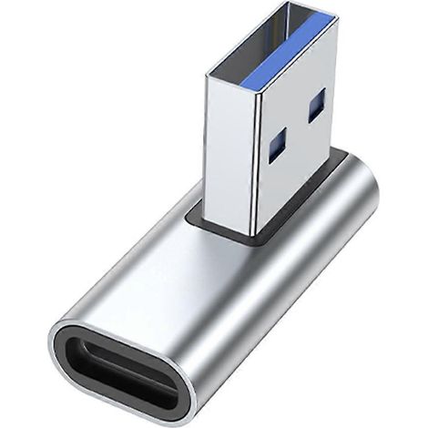Adaptateur USB vers USB-C à 90 degrés, convertisseur USB 3.0 mâle vers USB-C femelle (1/5)