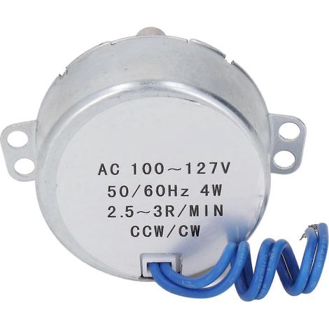Moteur synchrone 2,53 tr/min CCW/CW, faible consommation d'énergie, moteur de plateau tournant à torsion élevée, AC100127V (1/5)