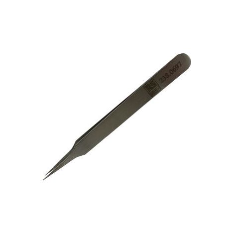 Brucelles de précision RS PRO 4SA pointe droite en acier austénitique à faible de teneur en carbone, L. 110 mm ( Prix pour 1 )