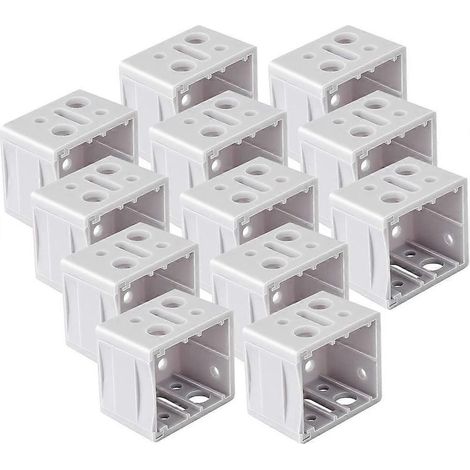 Lot de 12 supports de store de 2,5 cm (1 pouce), supports de fixation pour boîtier de store vertical, supports de rail supérieur pour stores de fenêtre (1/4)