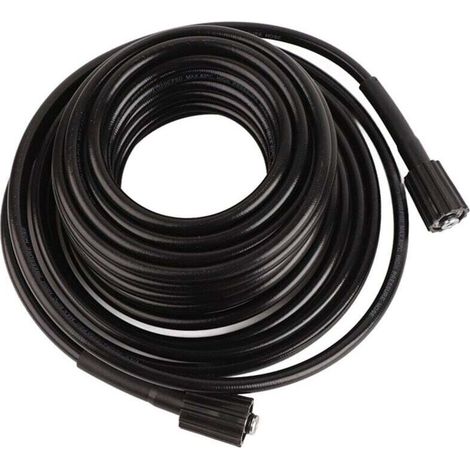 Rallonge de tuyau de rechange pour nettoyeur haute pression M22 Noir 15 m (1/4)