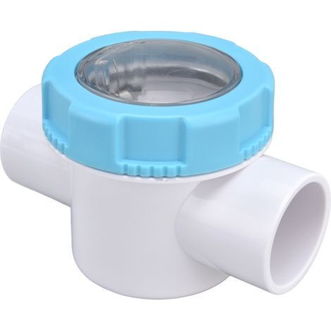 50-mm-2-Wege-Rückschlagventil G1 1/2 für Gartenschläuche mit transparentem Spiegel, kompatibel mit Schwimmbadfiltern (1/5)