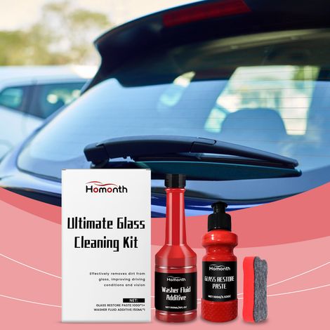 Reinigungsset für Autoscheiben – Antibeschlag-, wasser- und staubabweisende Schutzbeschichtung – Ölfilmpaste 100 g + Reiniger 150 ml + Schwamm -- BIEMMEDUE (1/5)