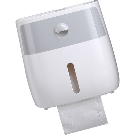 Doppellagige Toilettenpapier-Aufbewahrungsbox, selbstklebend, zur Wandmontage, multifunktionaler Toilettenpapierhalter mit Schublade (1/5)
