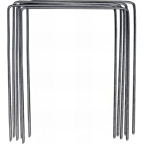 Agrafes Toile de Paillage x10 H250 x L200 mm - D.4 mm - Fixation Efficace - D-Work (1/2)