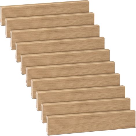 Plinthe en bois chêne plaqué huilé 16x58mm 24m (10 pièces)