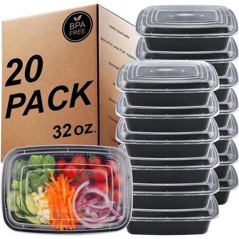 Meal Prep Container Luftdicht BPA Frei Bento 1 Compartment 20 Pack (1/5)