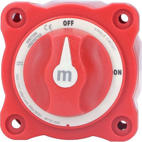 EBTOOLS Coupe-batterie Marine Interrupteur Marche/arrêt de la Batterie 300A Isolateur de Puissance à Circuit Unique IP66 étanche Pour Marine Bateau Voiture Camion Remorque RV (1/5)