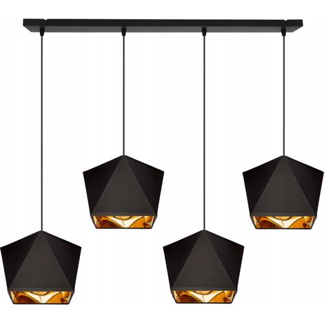 LAMPADA A SOSPENSIONE A SOFFITTO DIAMOND CON CENTRO DORATO A LED
