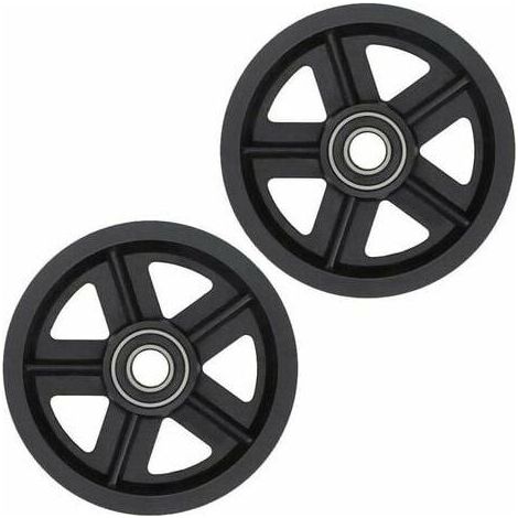 Schiebetürrolle, Schiebetürbeschläge 2 Stück Amerikanische Scheunentür-Hängeschiene Kohlenstoffstahl-Rollen-Set Schwarz (1/4)