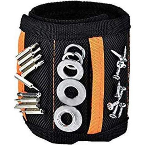 Bracelet magnétique pour homme, ceinture porte-outils magnétique avec 15 aimants puissants, cadeau d'Halloween pour papa, maman, menuisier, bricolage (1/3)