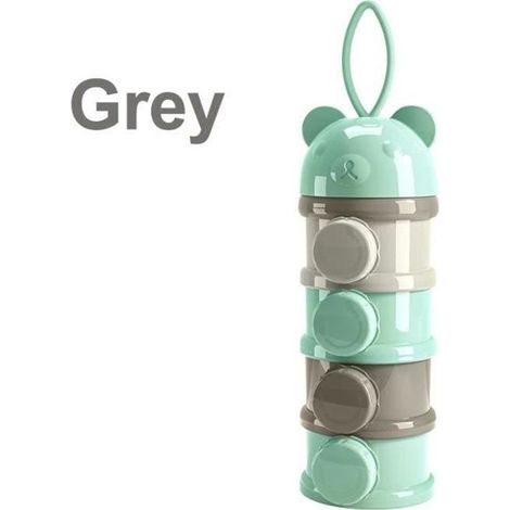 Boîte doseuse de lait empilable 4 Compartiments Gris Wir71 (1/2)