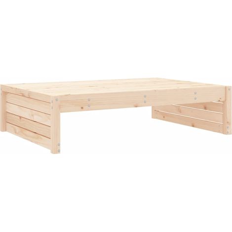 Taburete de jardín madera maciza de pino 120x80 cm vidaXL
