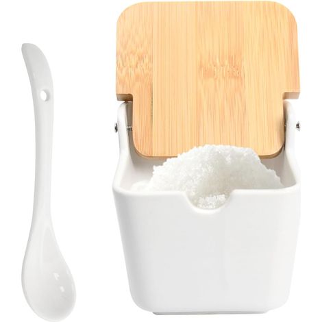 Sucrier en céramique 250 ml avec cuillère et couvercle