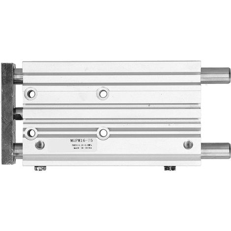 Vérin pneumatique à 3 tiges de guidage pour SMC, alliage d'aluminium MGPM16X75, course 75 mm (1/5)