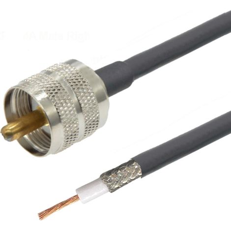 UHF-Antennenkabel, 10 m Stecker, zum Löten