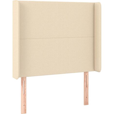 Maison Exclusive - Cabecero con orejas de tela color crema 93x16x (1/5)