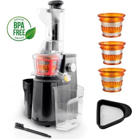 Kitchencook - Extracteur De Jus Ultimateblack - 400 W 60-80 Tr/min - 3 Tamis (1/5)