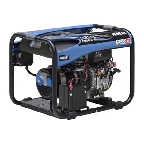 Sdmo – Groupe électrogène diesel monophasé 6,5 kVA – Démarrage électrique – Autonomie 13,3 heures – Niveau sonore 93 dB(A) à 7m (1/3)