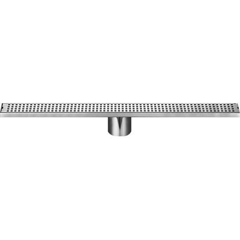 Bonde de douche réglable en acier inoxydable avec siphon et filtre - 6,8 x 40 cm